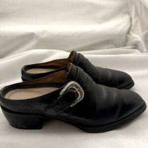Ariat Women’s Black Western Talara Cowgirl Buckle Slip On Mules Clogs